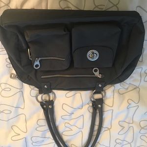 Baggallini Charcoal Gray Satchel Shoulder Bag